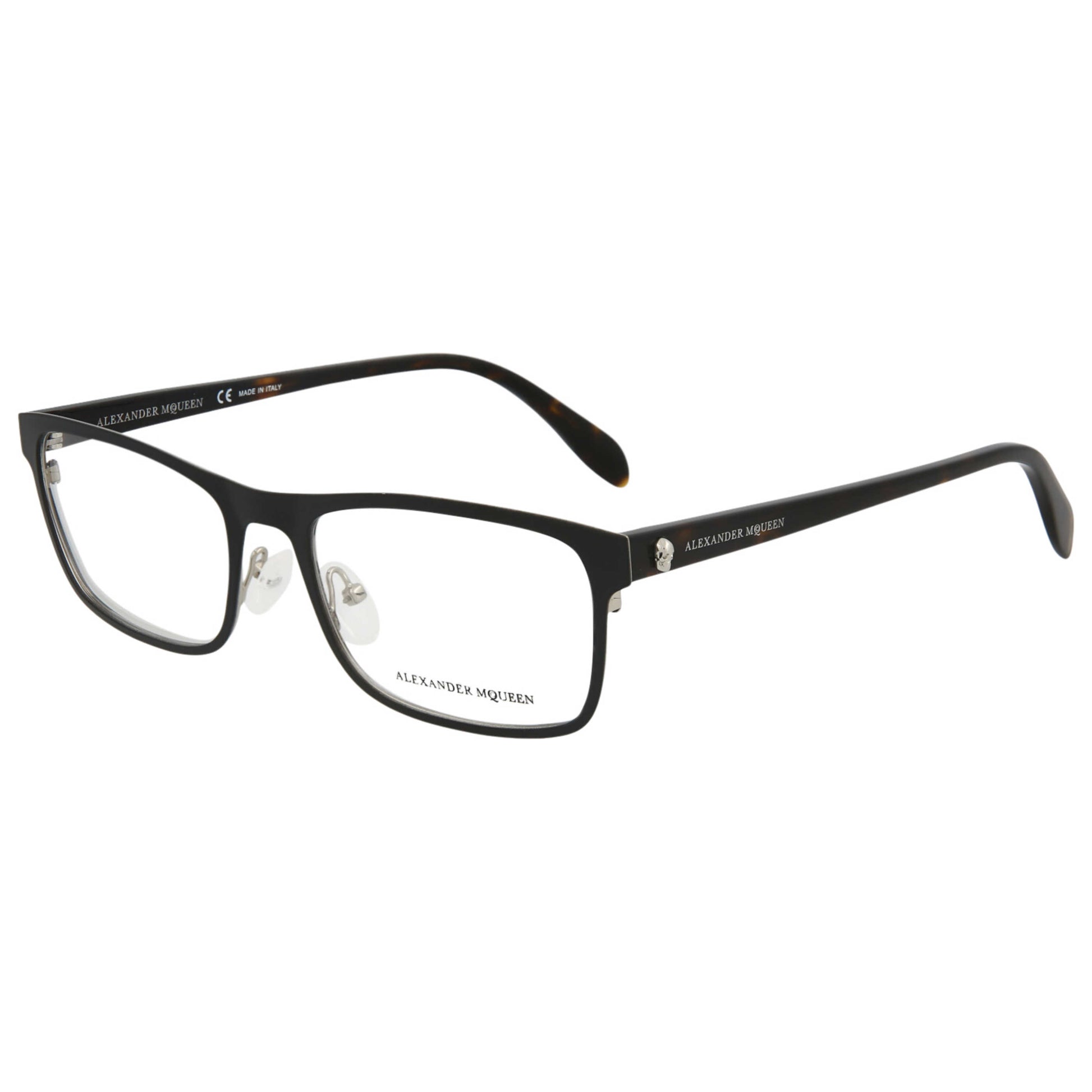 Front view of Alexander McQueen Core Unisex Opticals AM0163O-30006136-002
