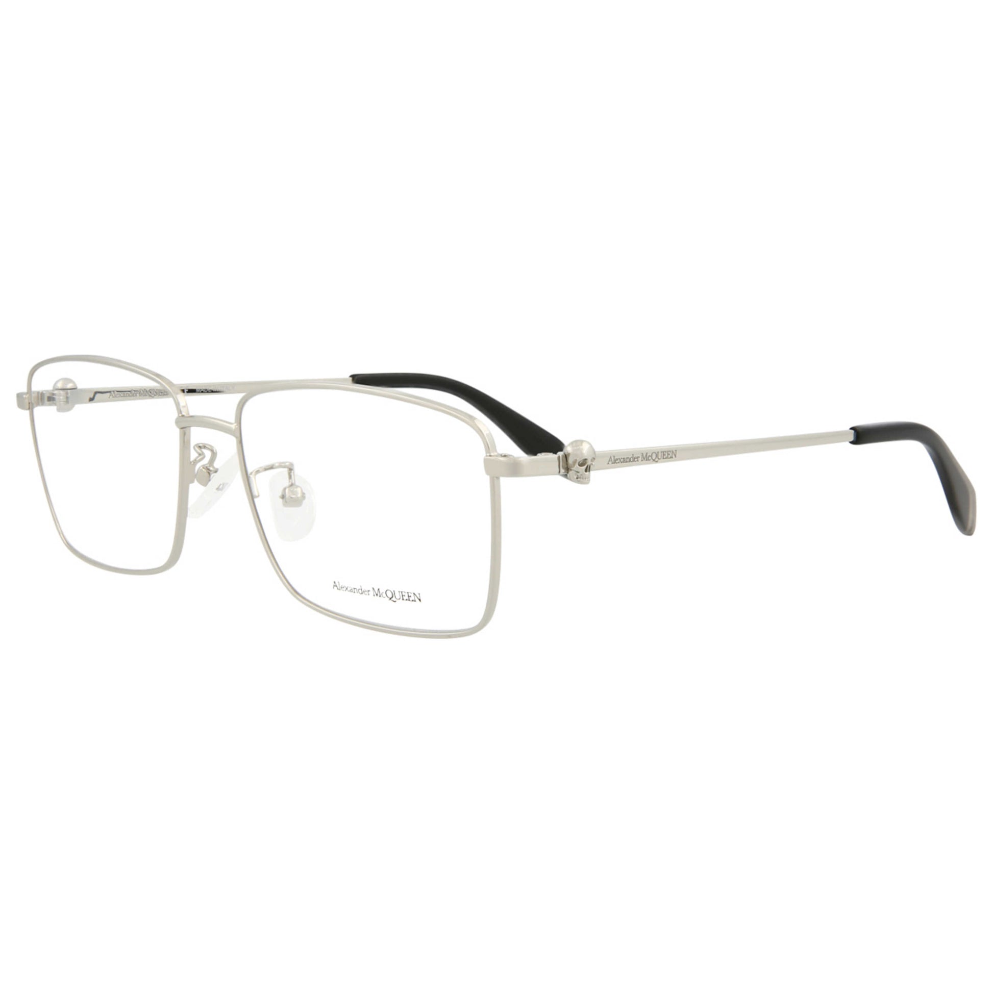 Front view of Alexander McQueen Core Unisex Opticals AM0278O-30009379-003
