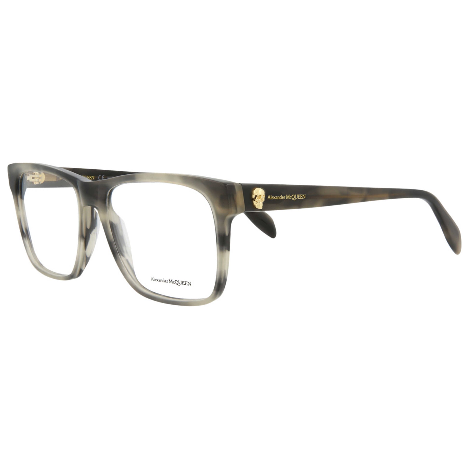 Front view of Alexander McQueen Core Men's Opticals AM0282O-30009386-003