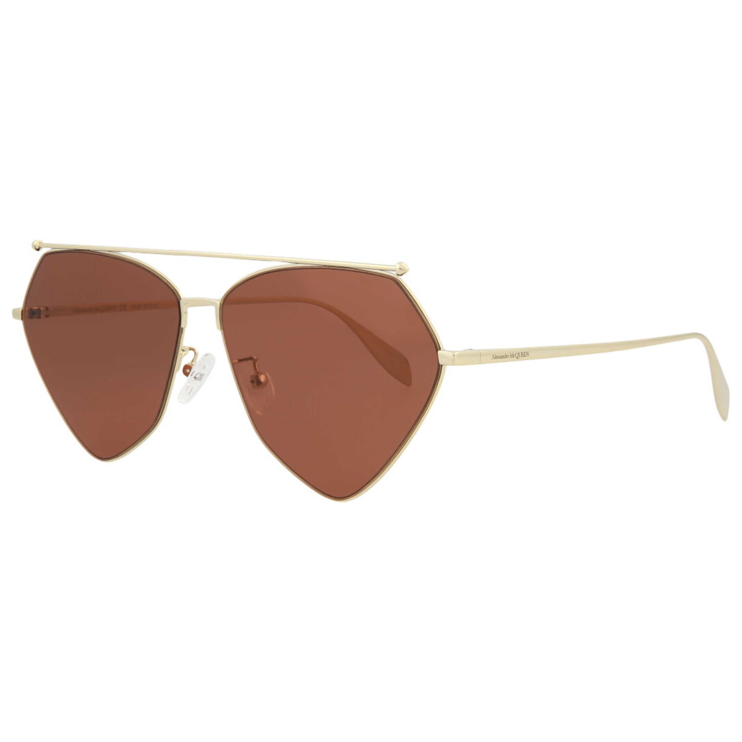 Front view of Alexander McQueen Core Unisex Sunglasses AM0317S-30010841-002