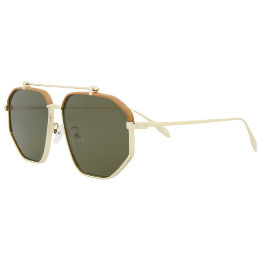 Front view of Alexander McQueen Novelty Unisex Sunglasses AM0337S-30011469-003