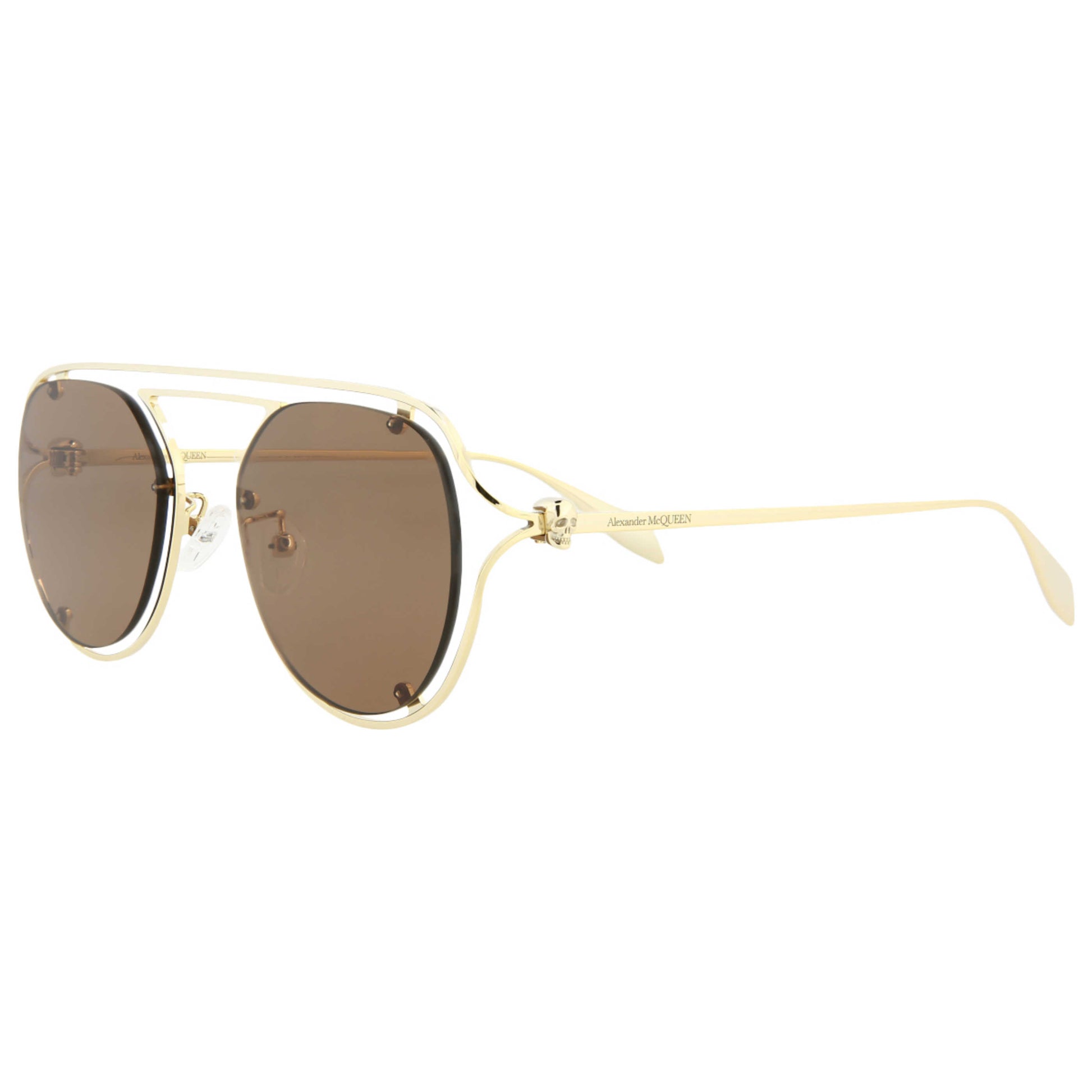 Front view of Alexander McQueen Novelty Unisex Sunglasses AM0365S-30012316-002