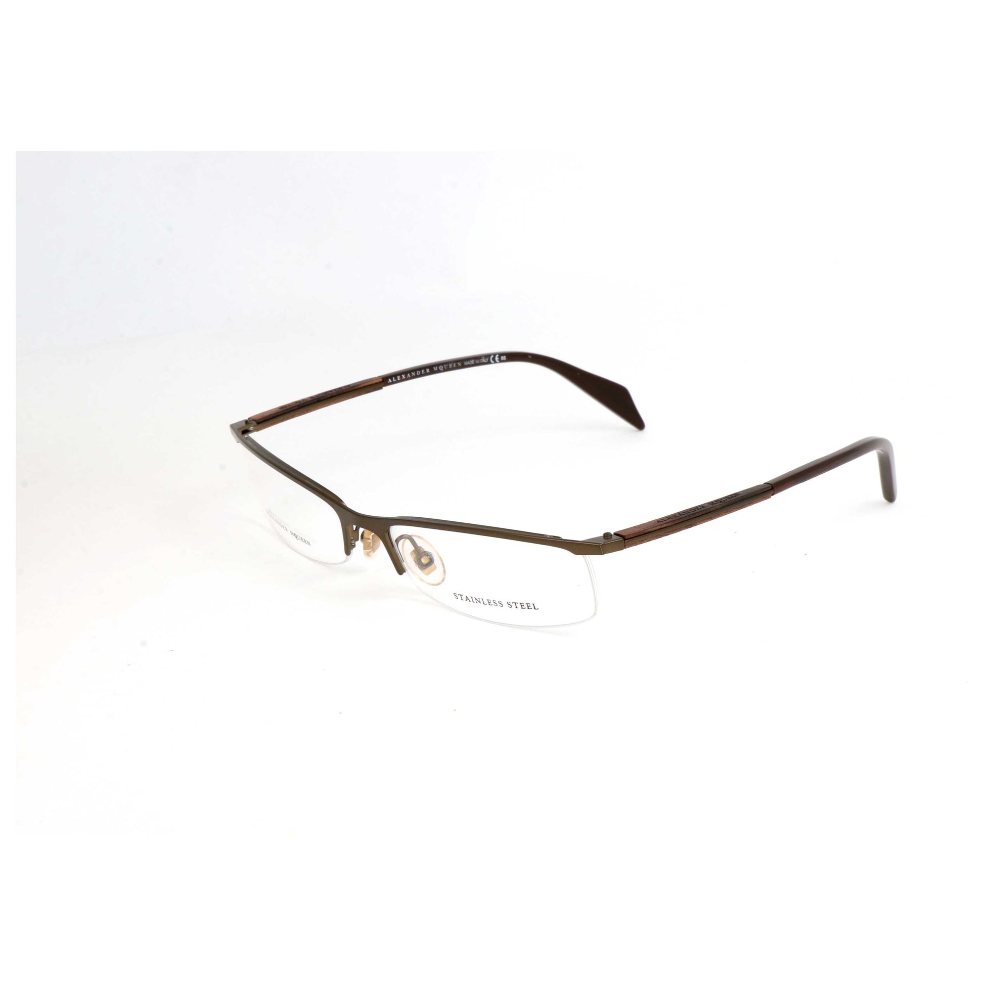 Front view of Alexander McQueen Unisex Opticals AMQ-4152-2NM-53