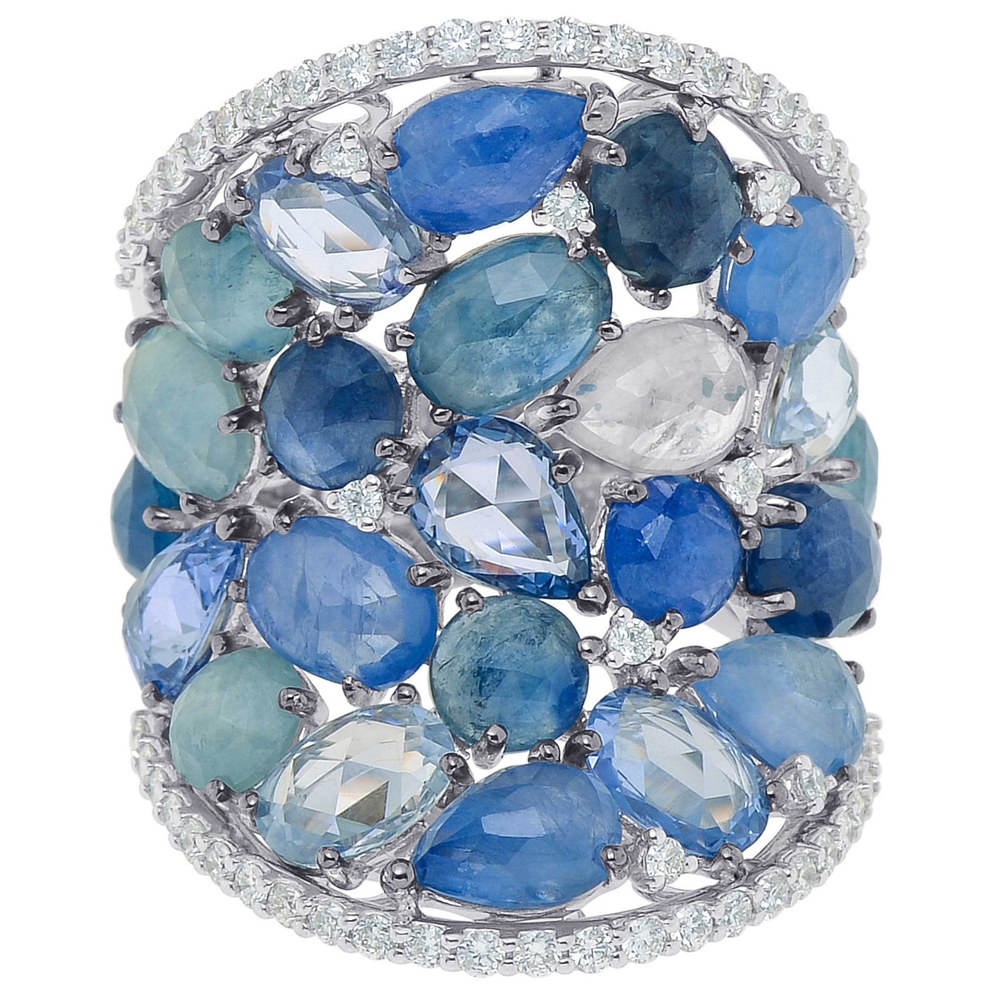 Front view of Giovanni Ferraris Elegant Women's Ring AN1756CZB-ZBI