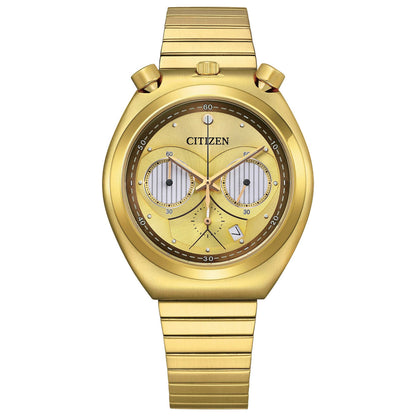Front view of Citizen Star Wars C-3PO Rewired Unisex Quartz Watch AN3662-51W