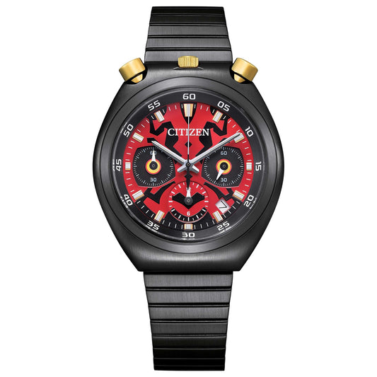 Front view of Citizen Star Wars Darth Maul Tsuno Men's Quartz Watch AN3668-55W