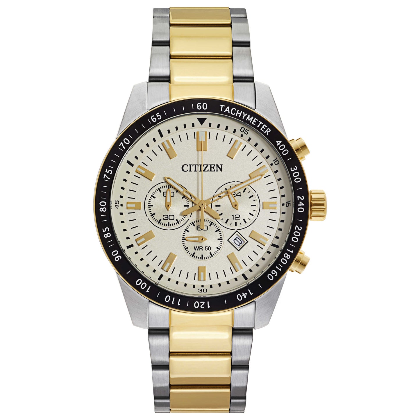 Front view of Citizen Urban Men's Japanese Quartz (Battery-Powered) Watch AN8074-52P