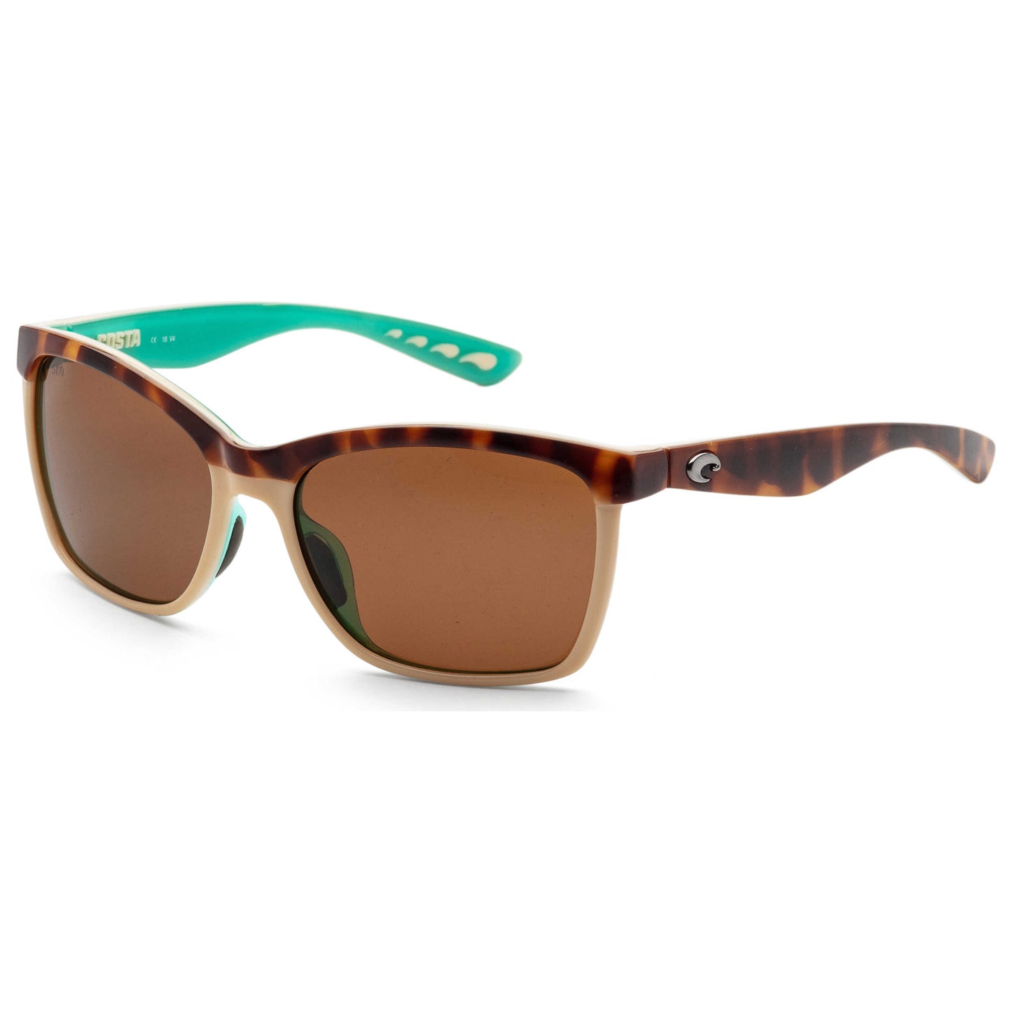 Front view of Costa del Mar Anaa Unisex Sunglasses ANA105OCGLP