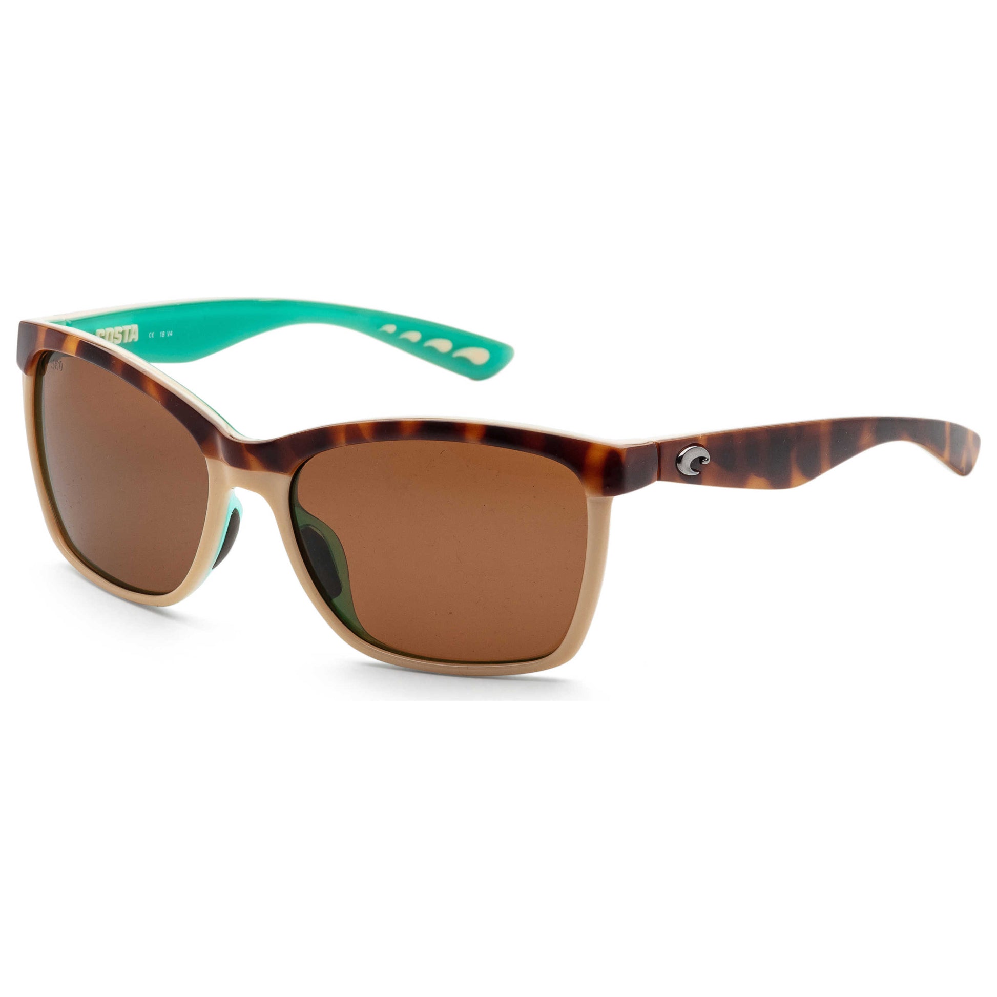 Front view of Costa del Mar Anaa Unisex Sunglasses ANA105OCGLP