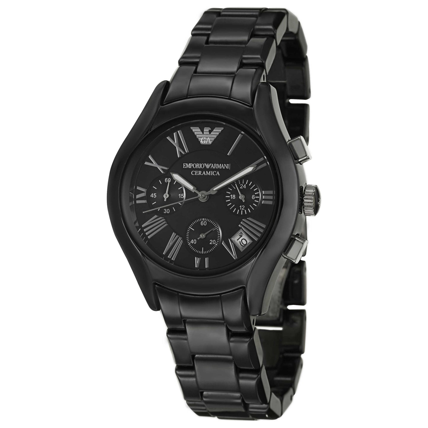 Front view of Emporio Armani Ceramica Women's Quartz Watch AR1401
