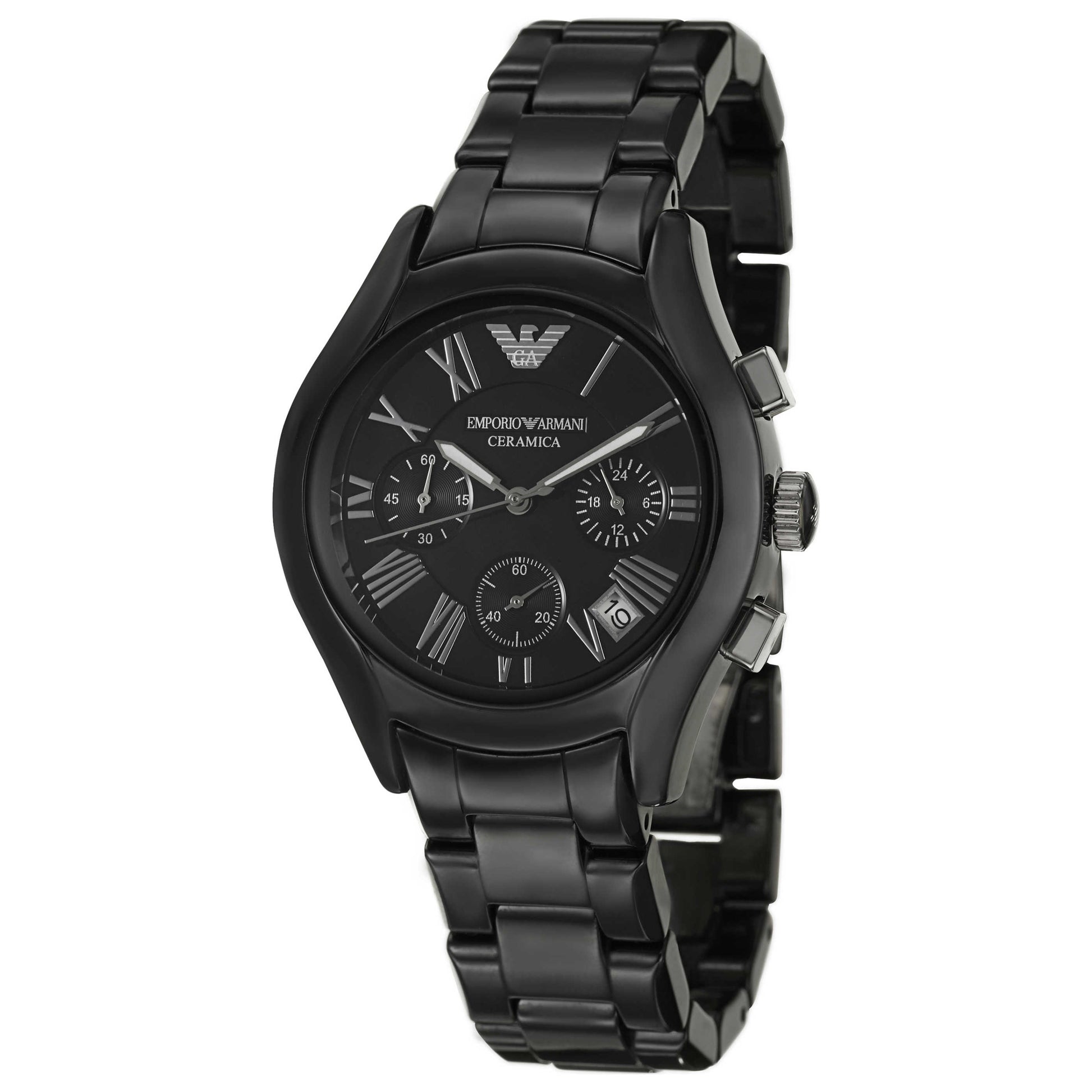 Front view of Emporio Armani Ceramica Women's Quartz Watch AR1401