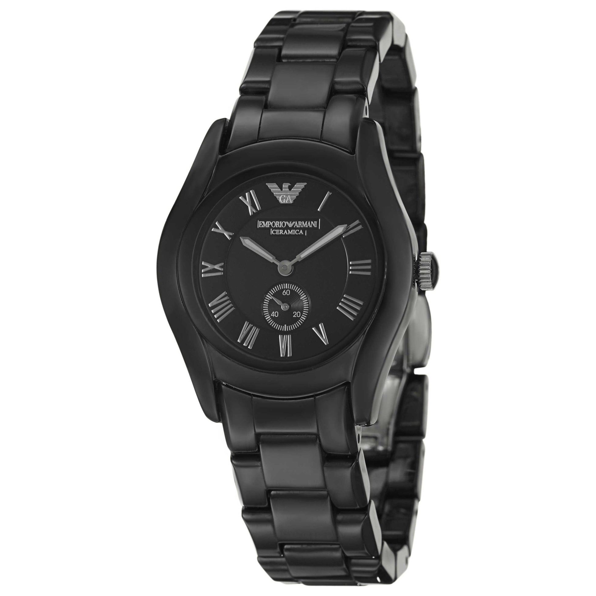 Front view of Emporio Armani Ceramica Women's Quartz Watch AR1402