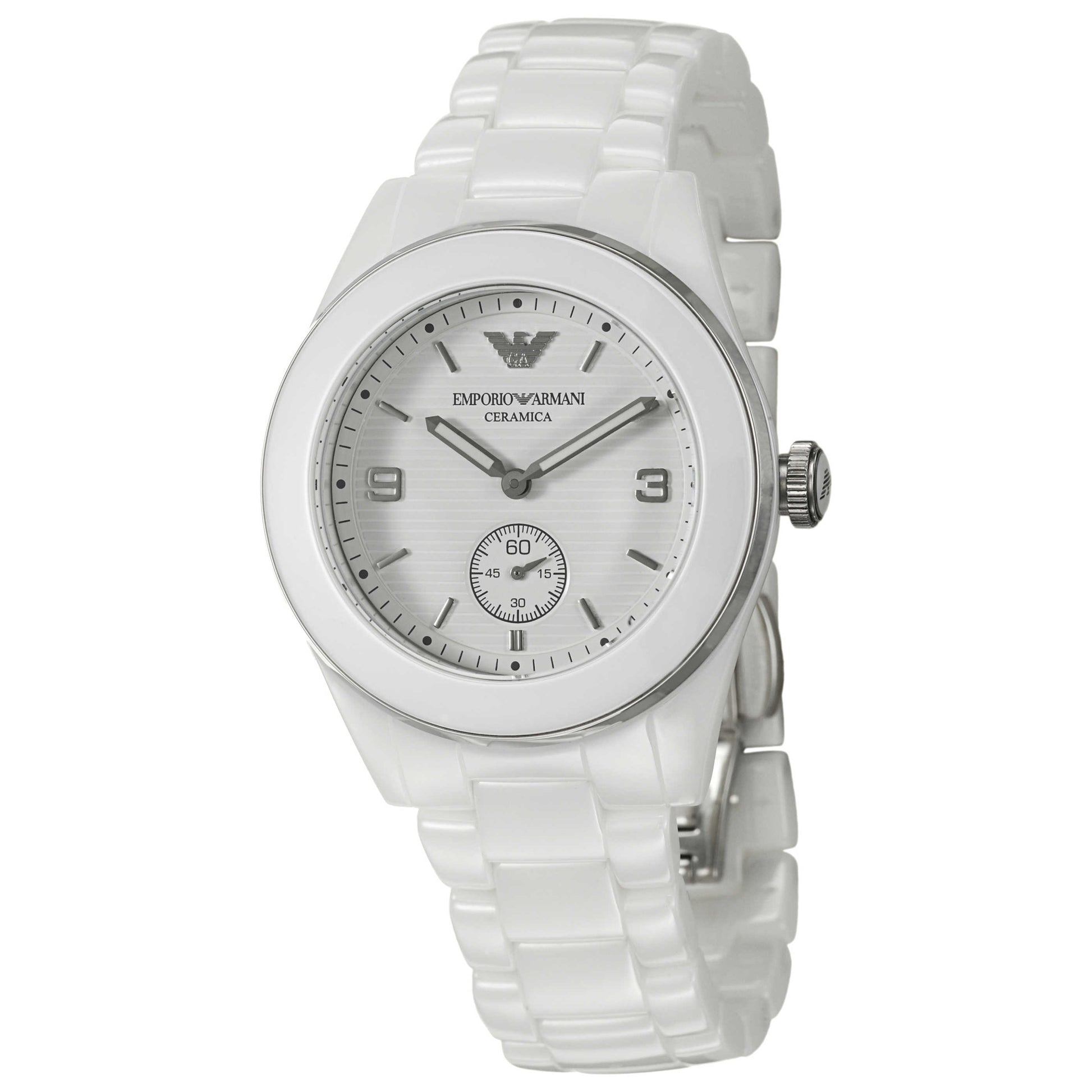 Front view of Emporio Armani Ceramica Women's Quartz Watch AR1425