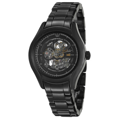 Front view of Emporio Armani Ceramica Men's Automatic Watch AR1427
