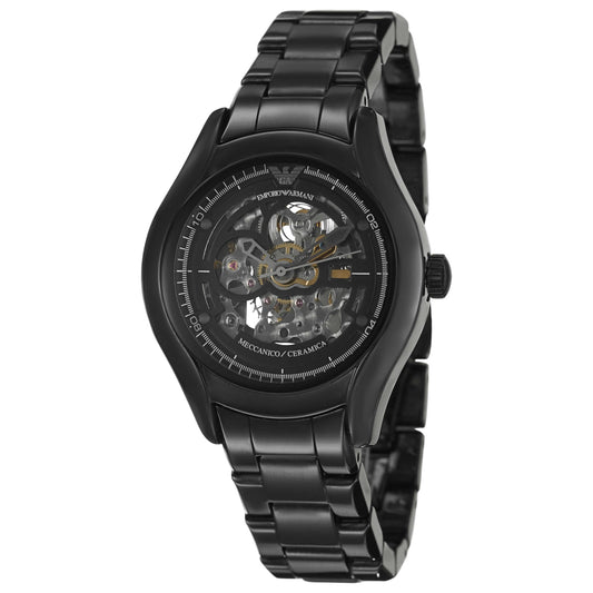 Front view of Emporio Armani Ceramica Men's Automatic Watch AR1427