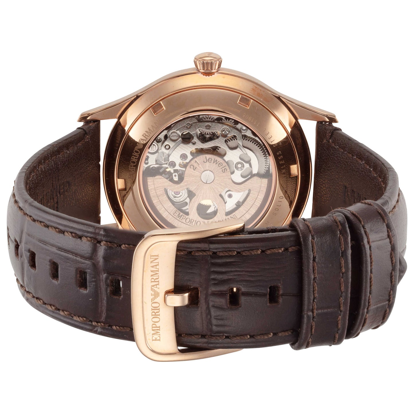 Back view of Emporio Armani Dress Men's Automatic Watch AR1920