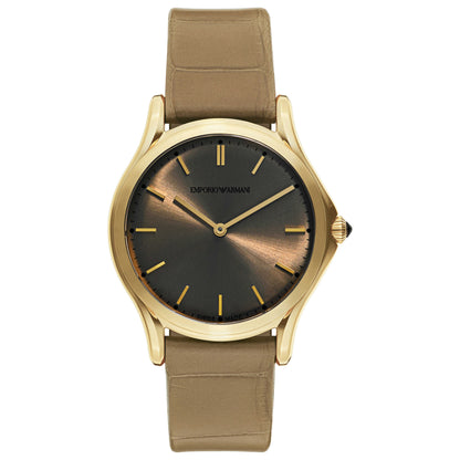 Front view of Emporio Armani Classic Unisex Swiss Quartz (Battery-Powered) Watch ARS2011