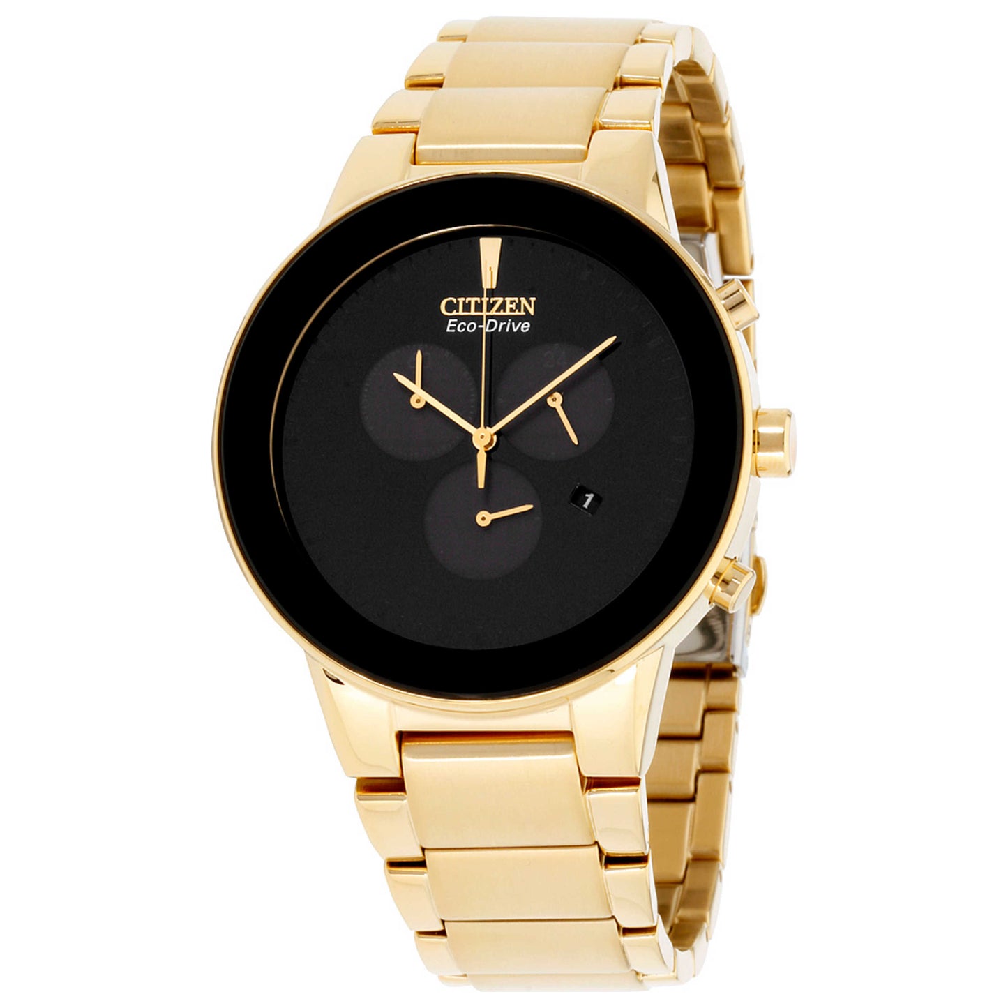 Front view of Citizen AXIOM Men's Solar Powered Quartz Eco-Drive Watch AT2242-55E