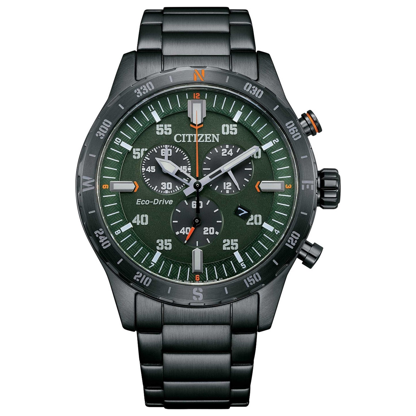 Front view of Citizen Sport Men's Solar Powered Quartz Eco-Drive Watch AT2527-80X