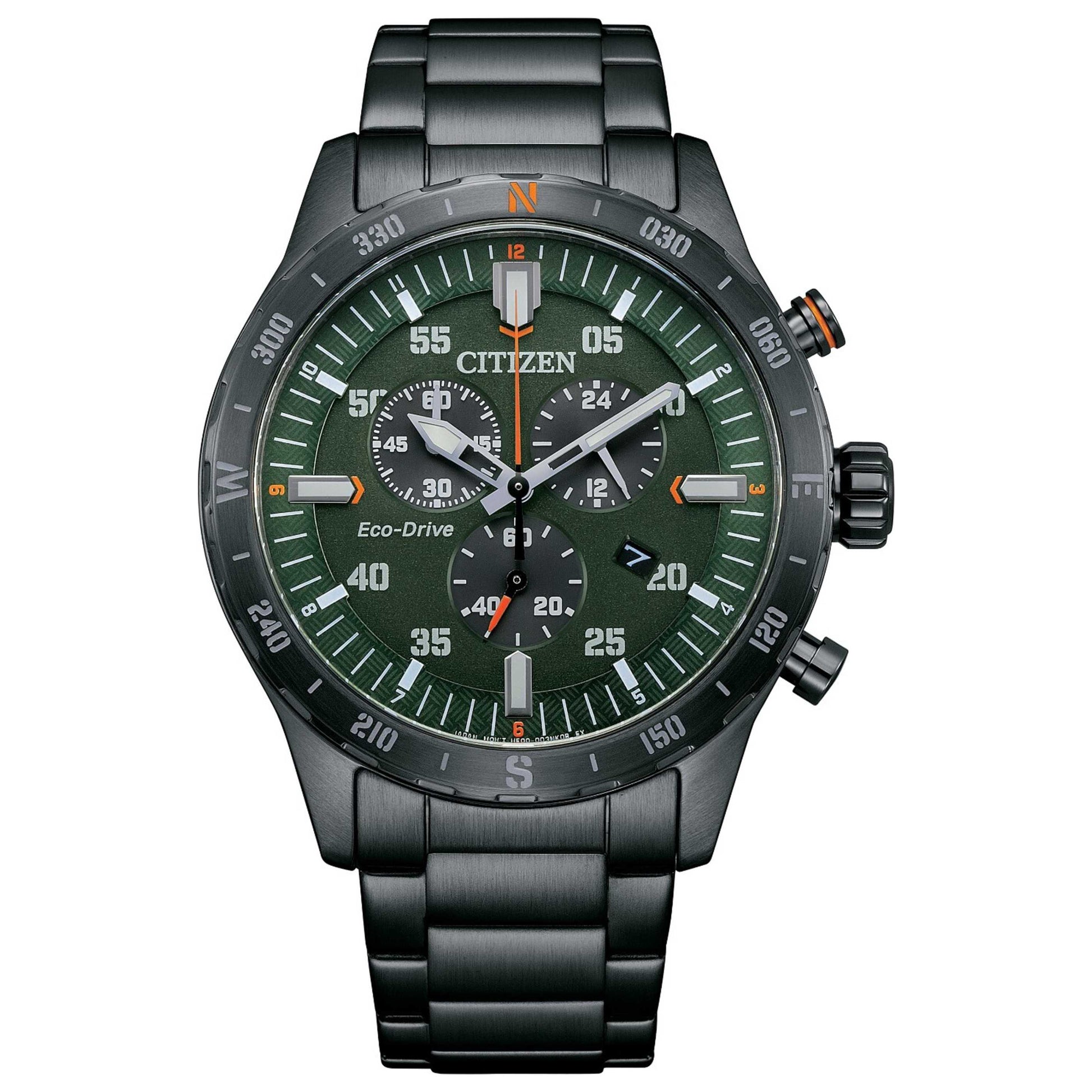 Front view of Citizen Sport Men's Solar Powered Quartz Eco-Drive Watch AT2527-80X