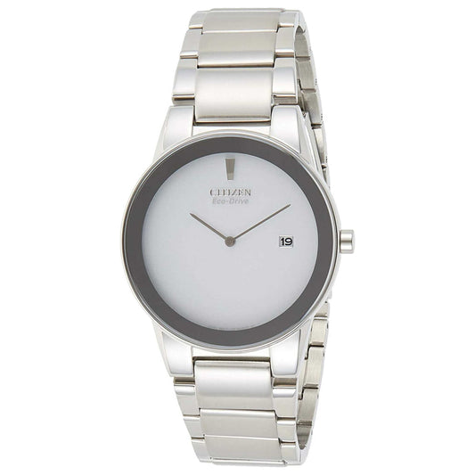 Front view of Citizen Axiom Men's Solar Powered Quartz Eco-Drive Watch AU1060-51A