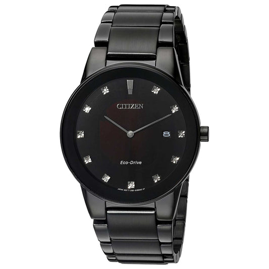 Front view of Citizen Axiom Men's Solar Powered Quartz Eco-Drive Watch AU1065-58G