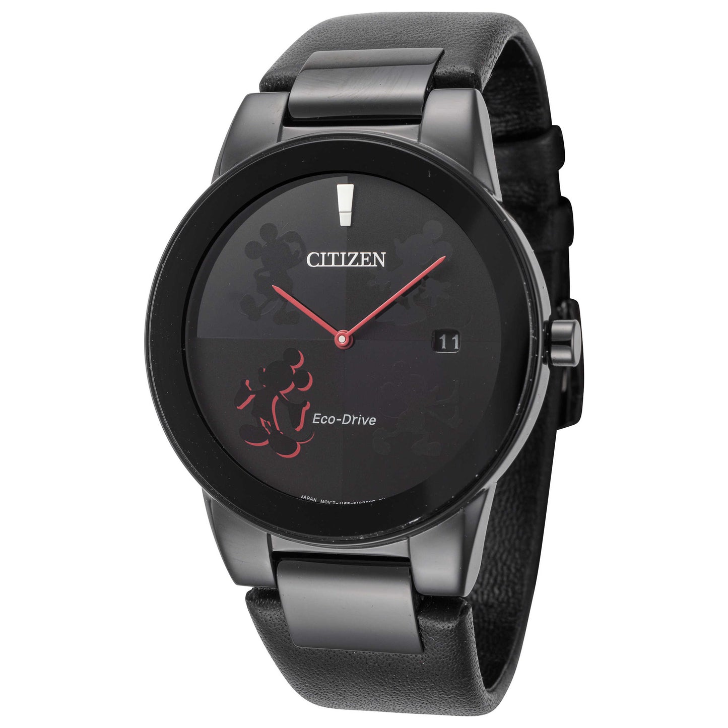 Front view of Citizen Mickey Mouse Men's Solar Powered Quartz Eco-Drive Watch AU1069-06W