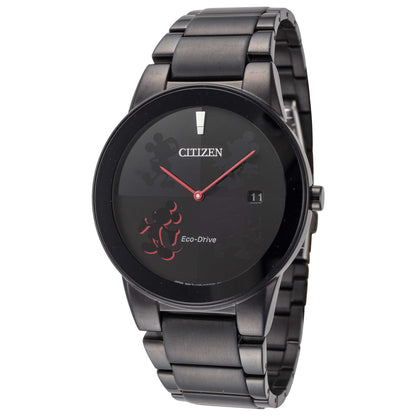 Front view of Citizen Mickey Mouse Men's Solar Powered Quartz Eco-Drive Watch AU1069-57W