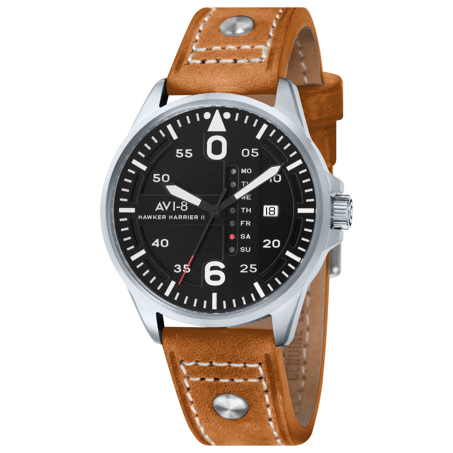 Front view of AVI-8 Hawker Men's Japanese Quartz (Battery-Powered) Watch AV-4003-02