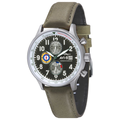 Front view of AVI-8 Hawker Men's Japanese Quartz (Battery-Powered) Watch AV-4011-0G