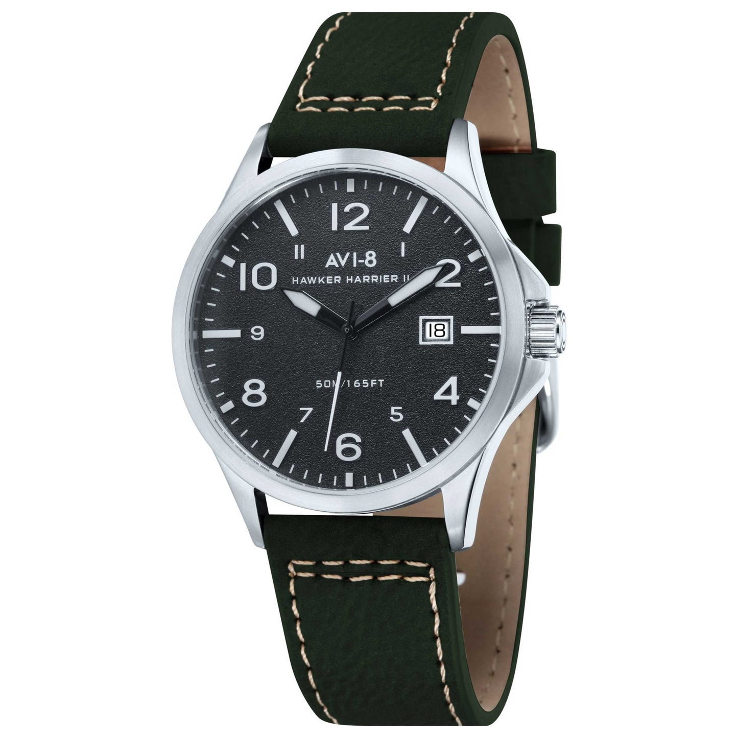Front view of AVI-8 Hawker Men's Japanese Quartz (Battery-Powered) Watch AV-4019-03