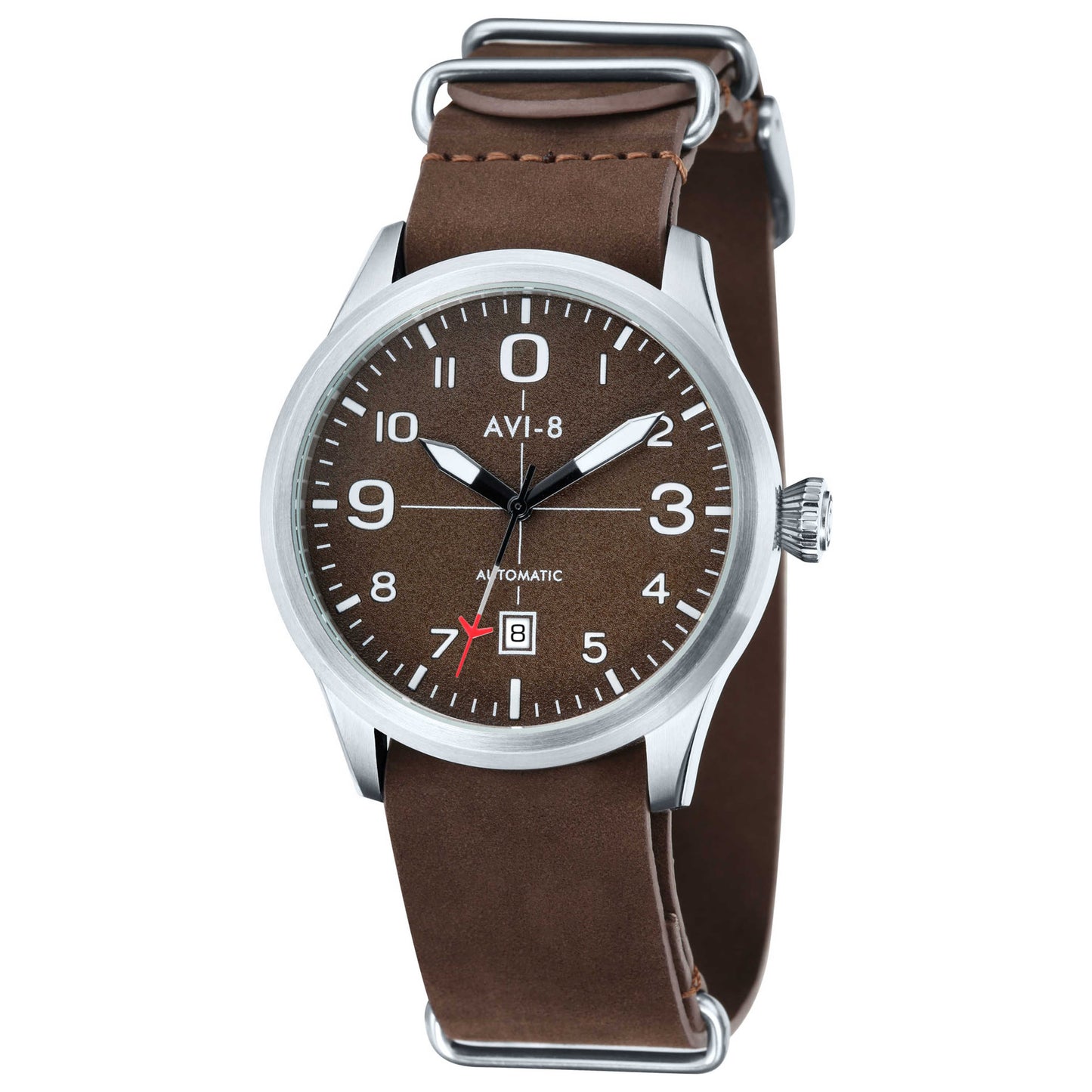 Front view of AVI-8 Flyboy Men's Automatic Watch AV-4021-02