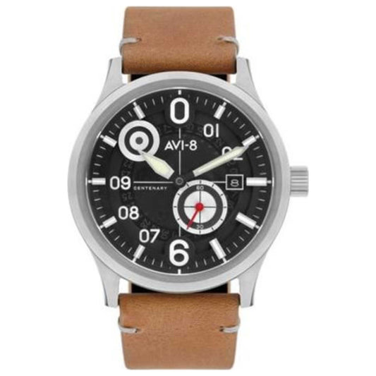 Front view of AVI-8 Flyboy Men's Japanese Quartz (Battery-Powered) Watch AV-4028-08