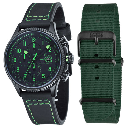 Front view of AVI-8 Hawker Men's Japanese Quartz (Battery-Powered) Watch AV-4036-02