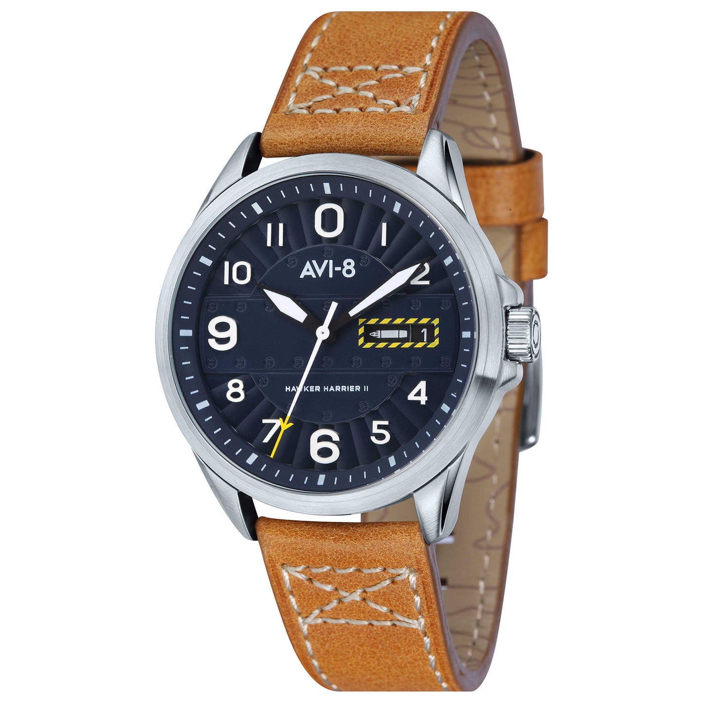 Front view of AVI-8 Hawker Men's Japanese Quartz (Battery-Powered) Watch AV-4045-02