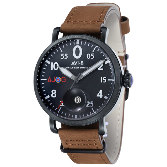 Front view of AVI-8 Lancaster Bomber Men's Japanese Quartz (Battery-Powered) Watch AV-4049-03