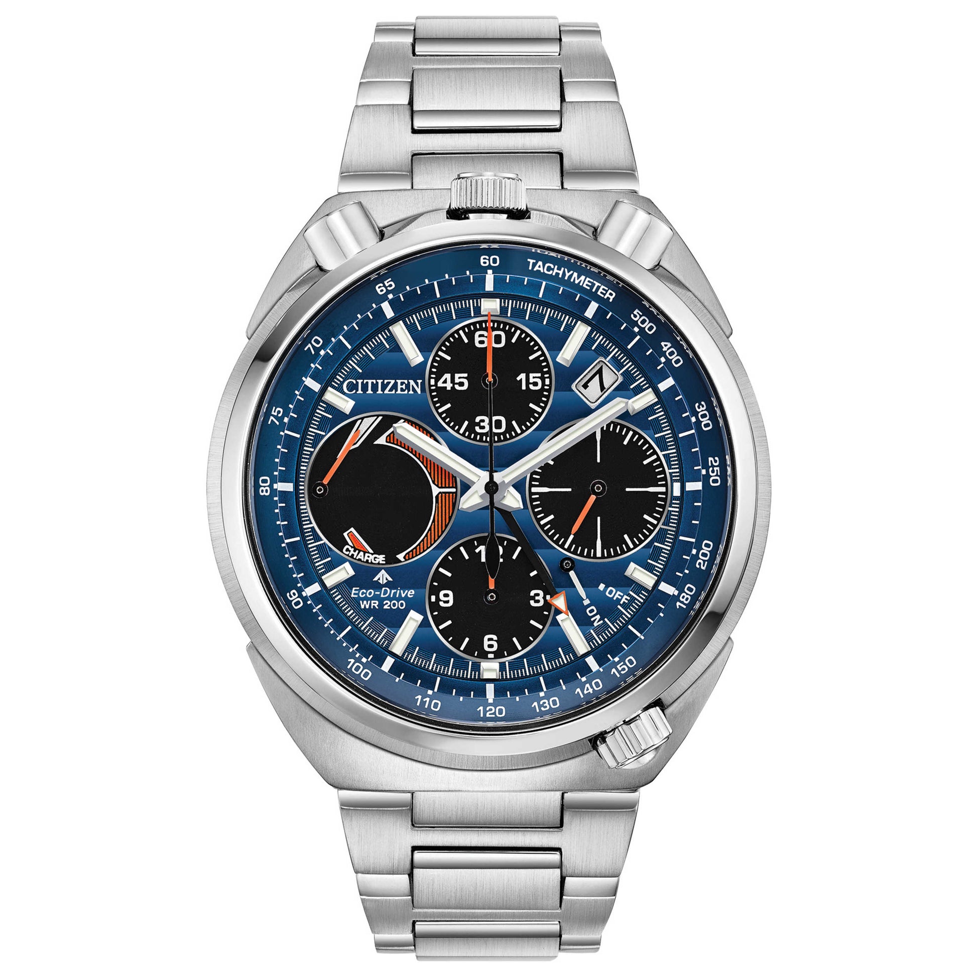 Front view of Citizen Promaster Tsuno Men's Solar Powered Quartz Eco-Drive Watch AV0070-57L