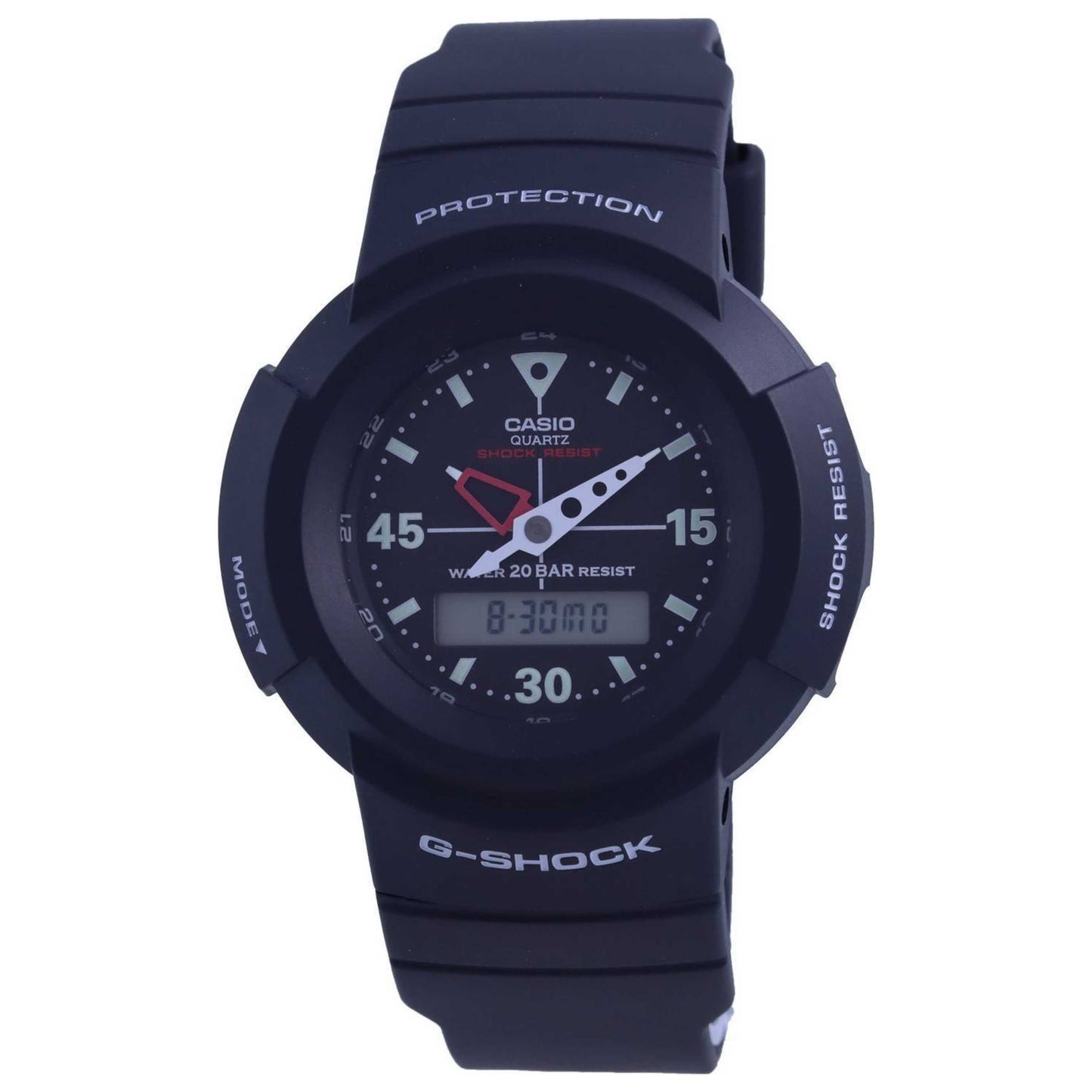 Front view of Casio G-Shock Men's Quartz Watch AW-500E-1EDR