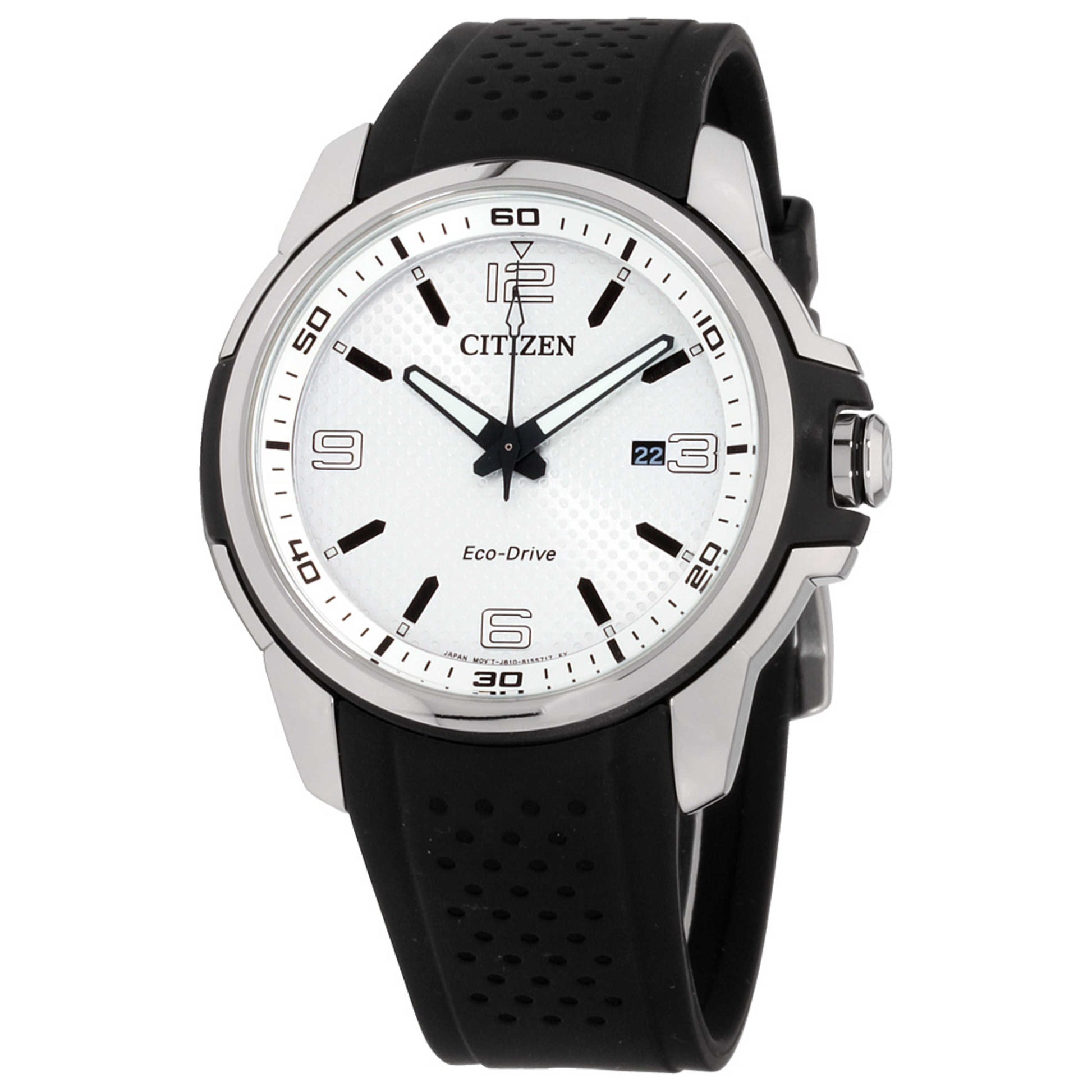 Front view of Citizen Dress Men's Solar Powered Quartz Eco-Drive Watch AW1150-07A