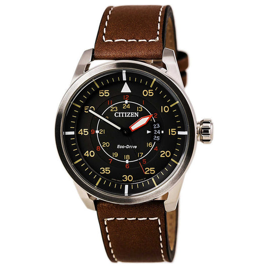 Front view of Citizen Avion Men's Solar Powered Quartz Eco-Drive Watch AW1361-10H