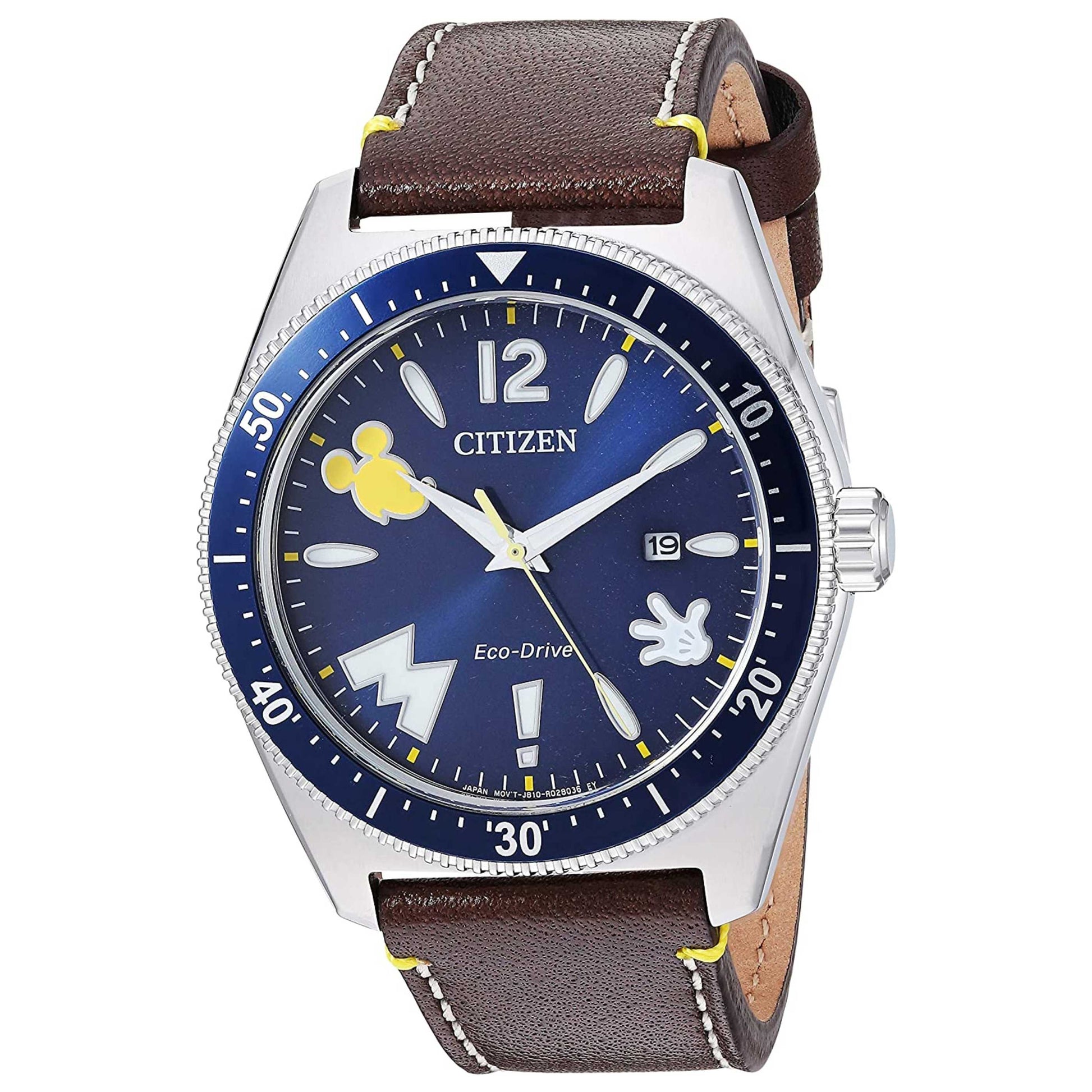 Front view of Citizen Mickey Mouse Men's Quartz Watch AW1599-00W