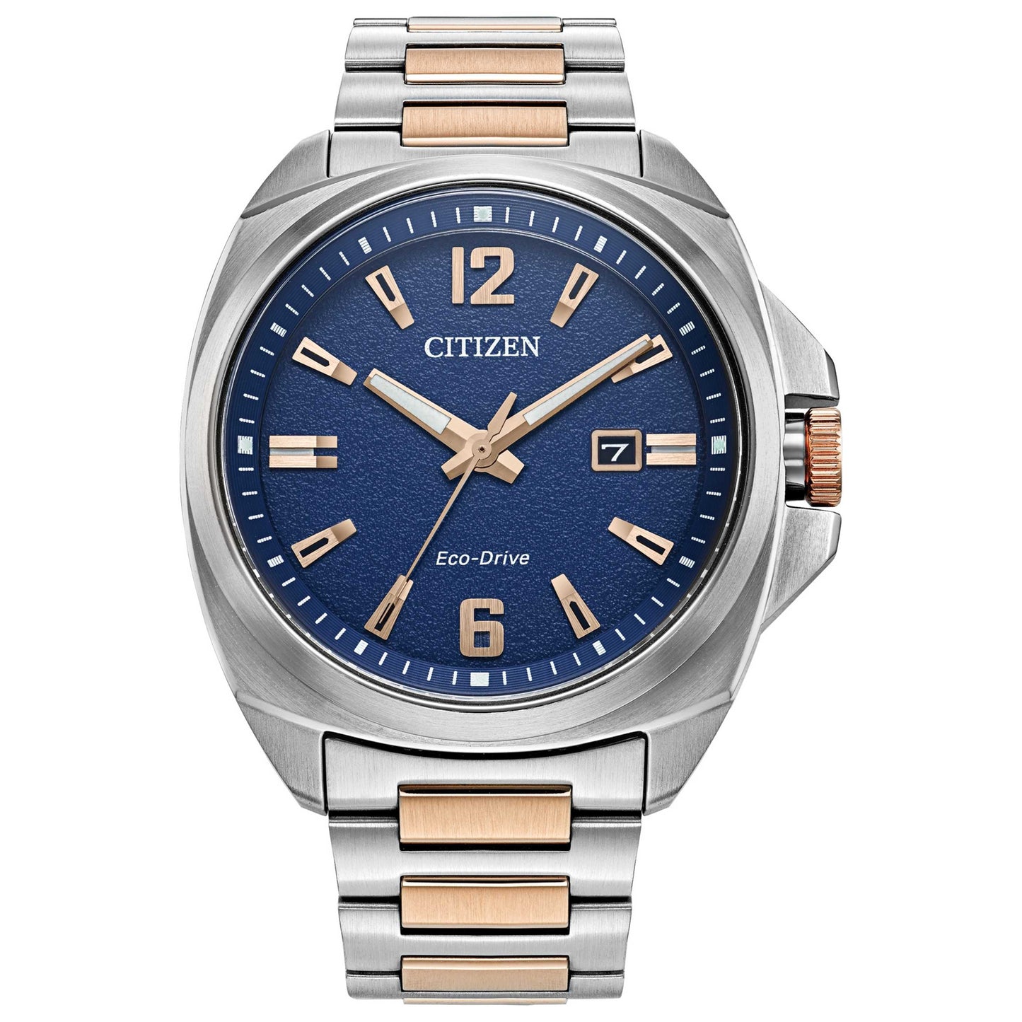 Front view of Citizen Endicott Men's Solar Powered Quartz Eco-Drive Watch AW1726-55L