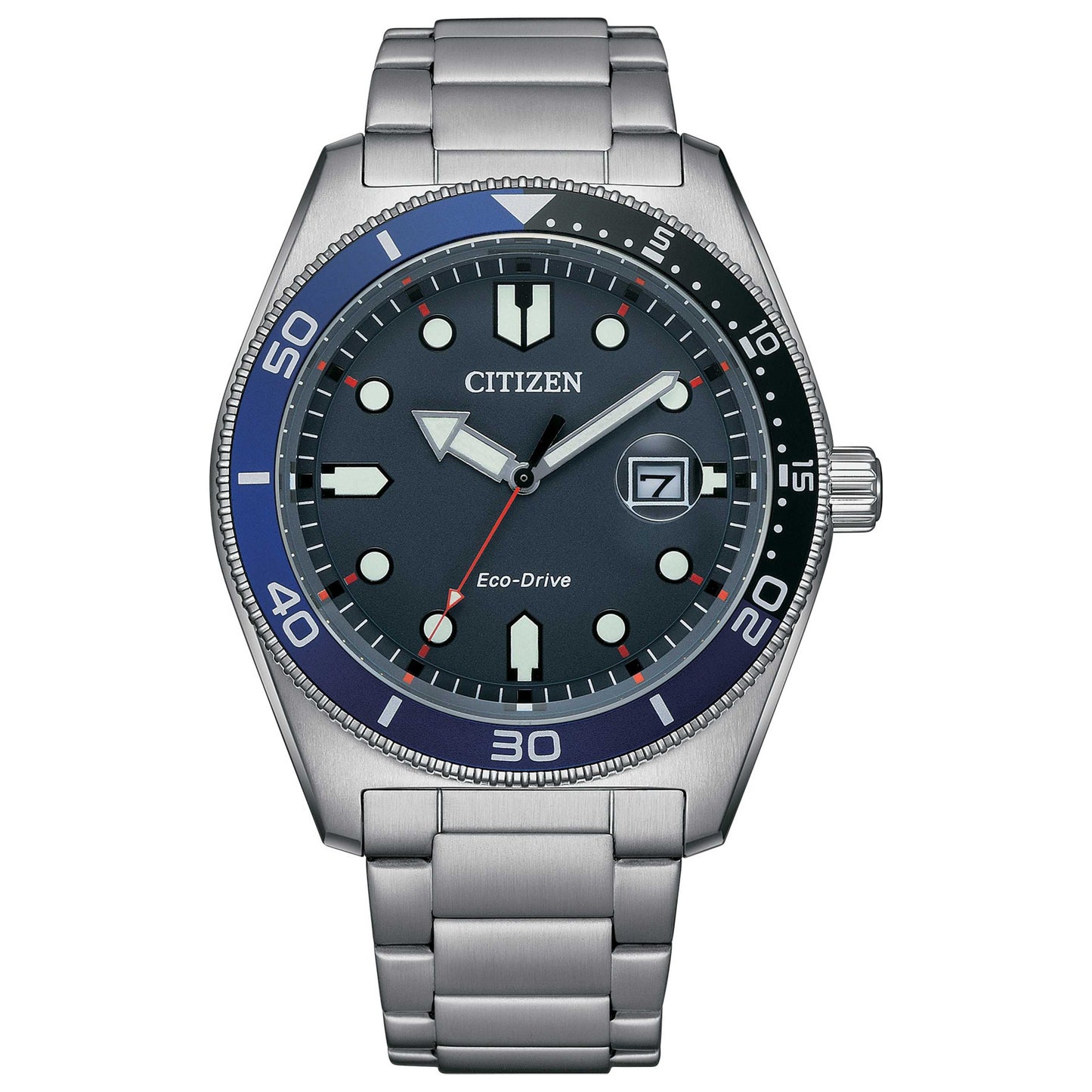 Front view of Citizen Classic Men's Solar Powered Quartz Eco-Drive Watch AW1761-89L
