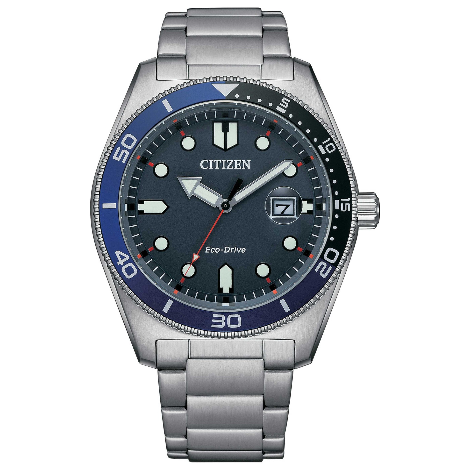 Front view of Citizen Classic Men's Solar Powered Quartz Eco-Drive Watch AW1761-89L