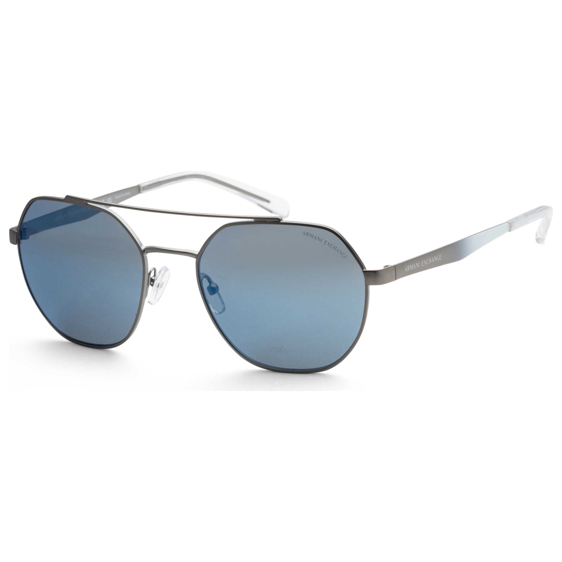 Front view of Armani Exchange Fashion Men's Sunglasses AX2041S-600355-56