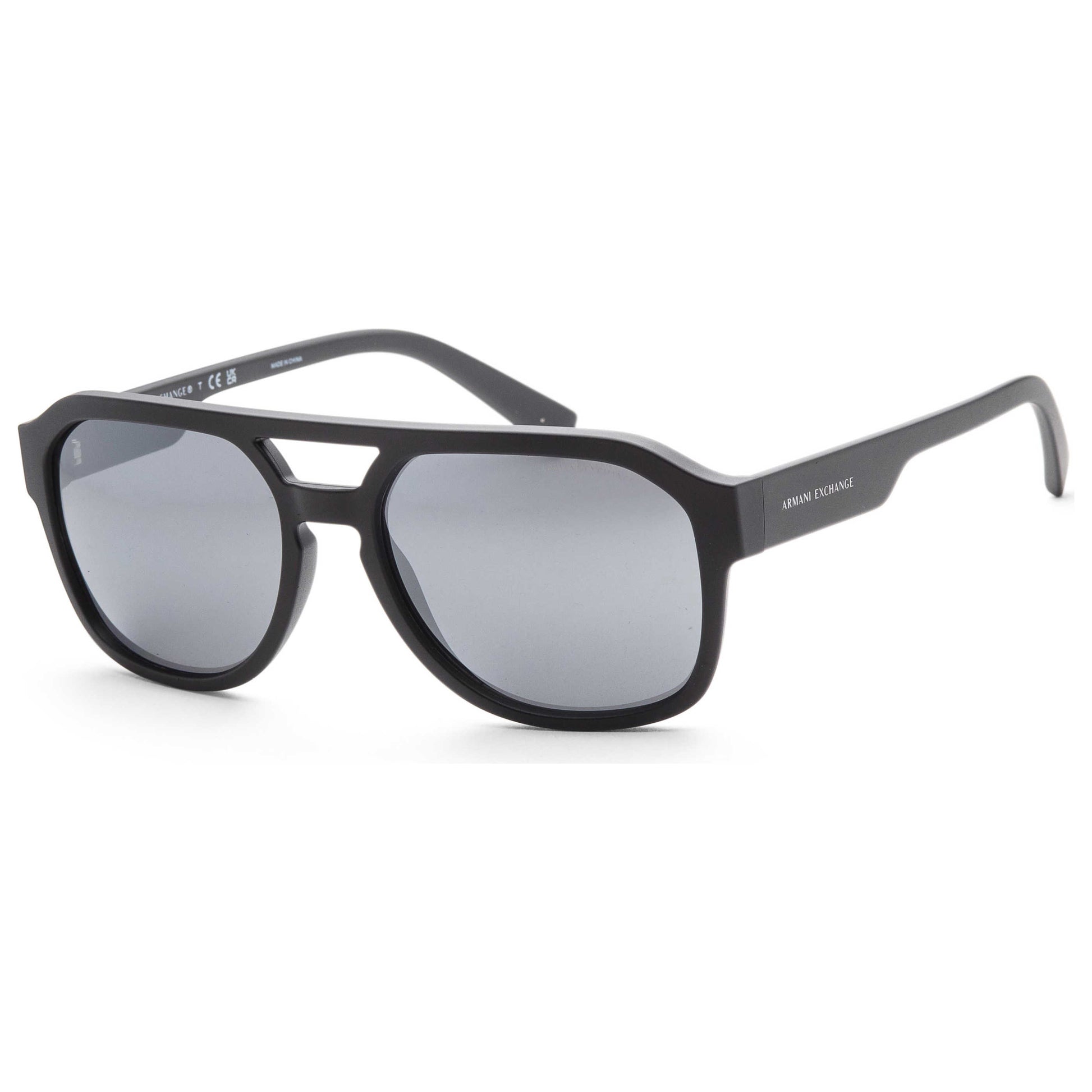 Front view of Armani Exchange Fashion Men's Sunglasses AX4074S-80786G-57