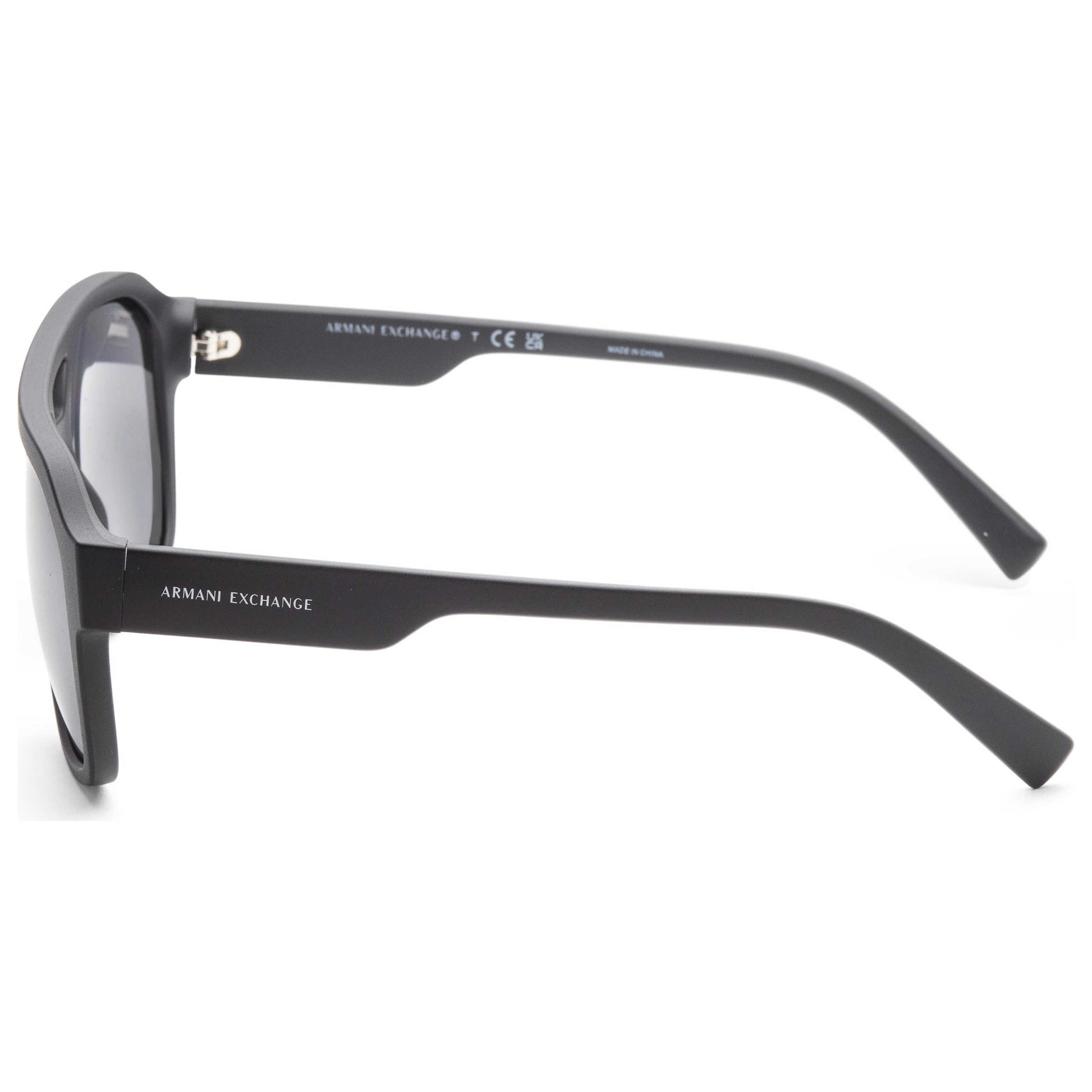 Left view of Armani Exchange Fashion Men's Sunglasses AX4074S-80786G-57