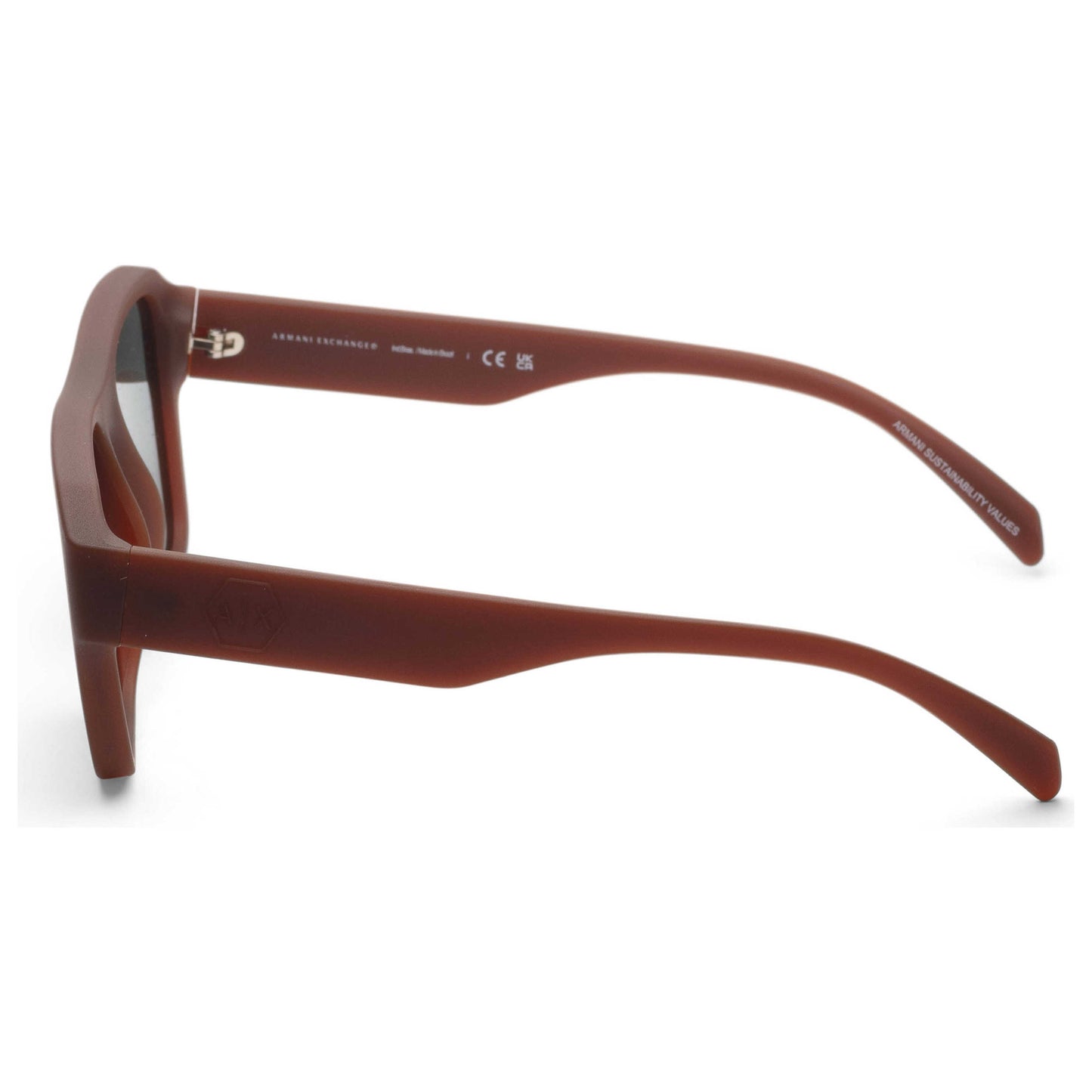 Left view of Armani Exchange Men's Sunglasses AX4154SU-837371-56