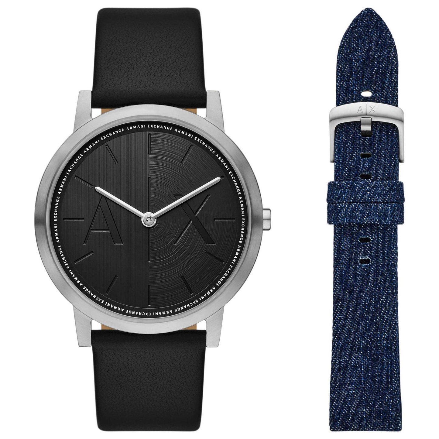 Front view of Armani Exchange Dale Men's Quartz Watch AX7168SET