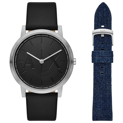 Front view of Armani Exchange Dale Men's Quartz Watch AX7168SET